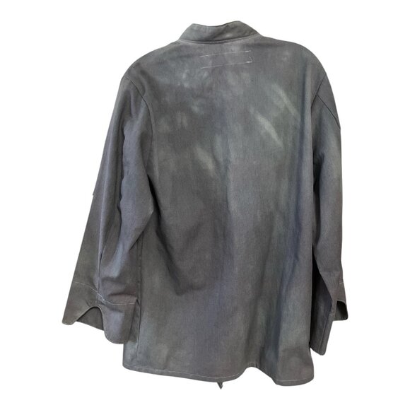 Chef Designs Gray Double-Breasted Chef Coat Men’s Size S-RG Long Sleeve - Picture 4 of 5